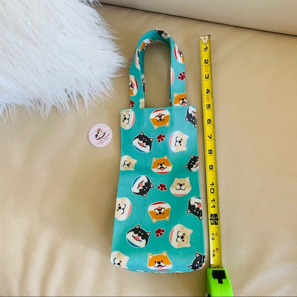 Shiba Dog Lover, wine carry bag, Tiffany color - Picture 3 of 7